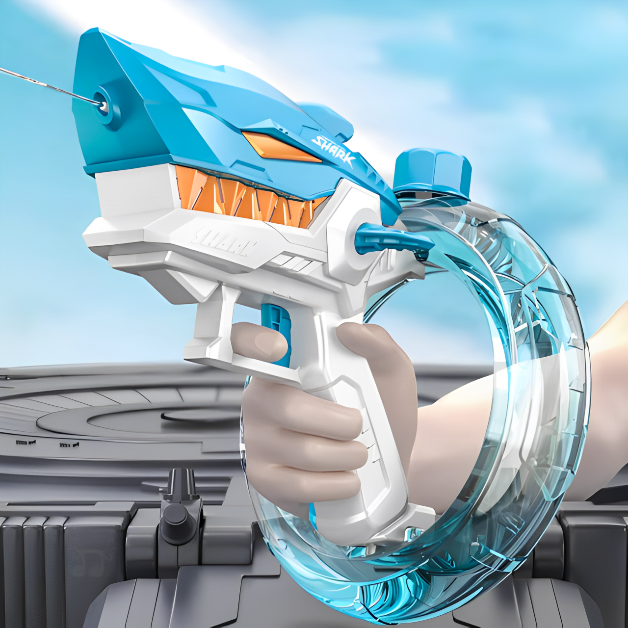 PISTOLA DE AGUA ELECTRICA AQUA SHARK
