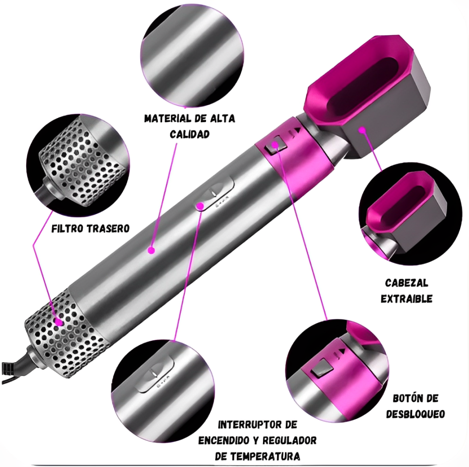 HAIR BRUSH PRO – Cepillo Secador Profesional 5 en 1