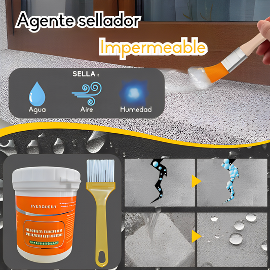 Pack 2 Selladores Impermeables Transparente Everqueen. 300g + Brochas de regalo!