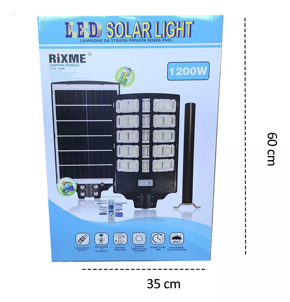 Foco Solar Led 1200w 15 celdas Grande