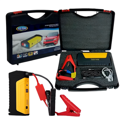 🚗 Kit de Emergencia para Auto 8 en 1 – Arrancador + Inflador + Luz SOS