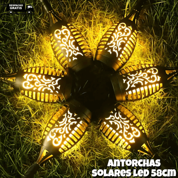 Pack de 4 Antorchas Solares 58cm