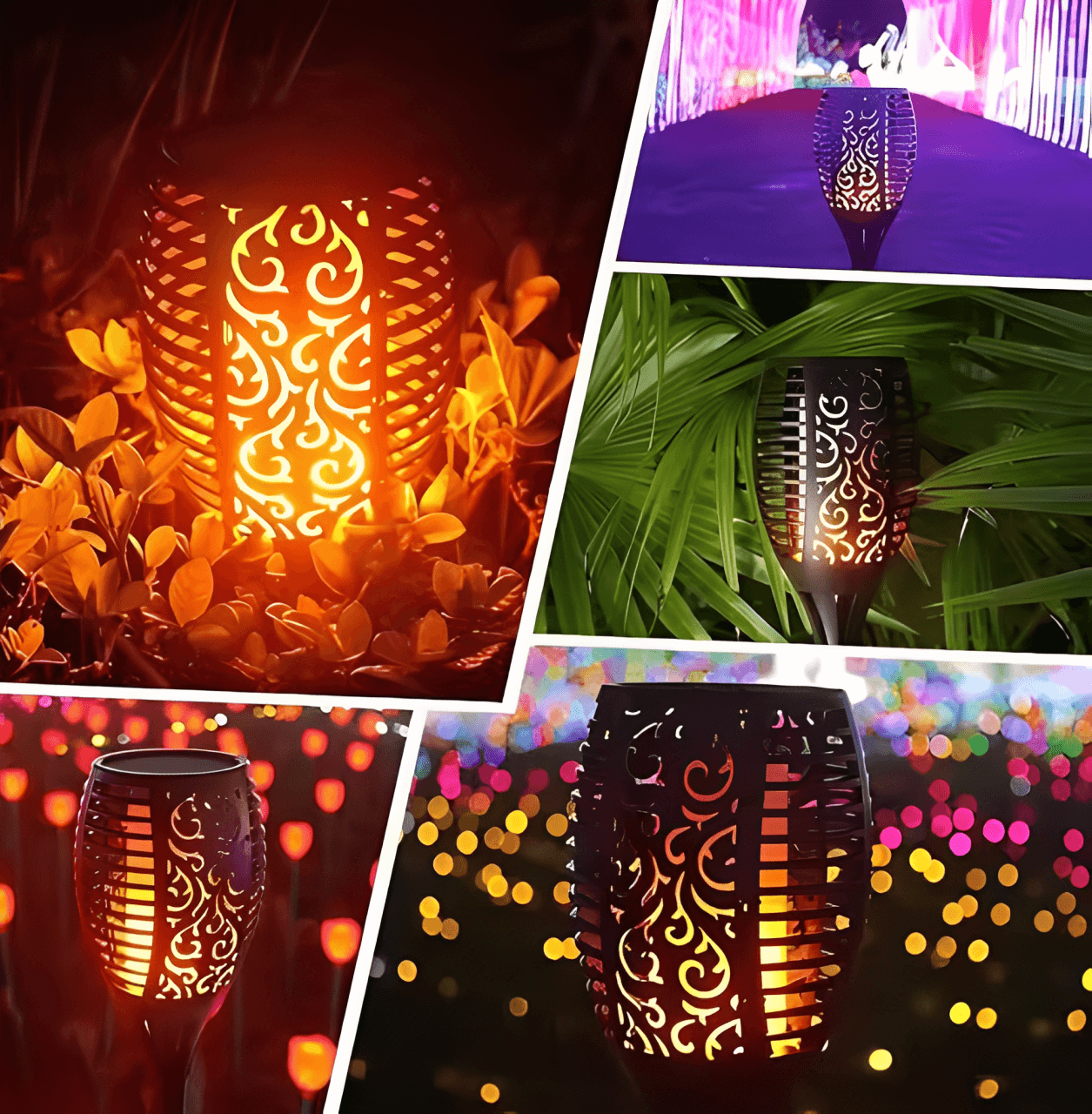 Pack de 4 Antorchas Solares 58cm